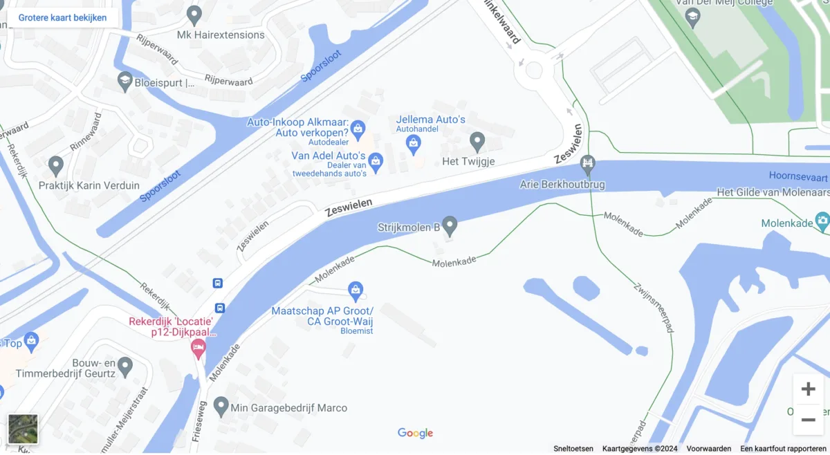Strijkmolen B in Google Maps